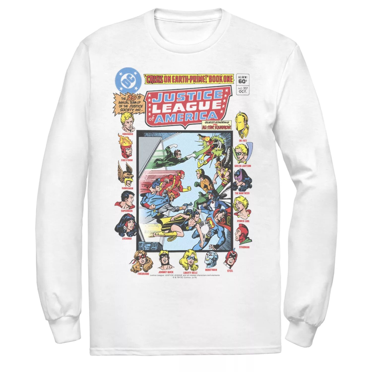 Мужская футболка с обложкой «Лига Справедливости Америки» из комиксов DC Licensed Character
Мужская футболка с обложкой «Лига Справедливости Америки» из комиксов DC Licensed Character