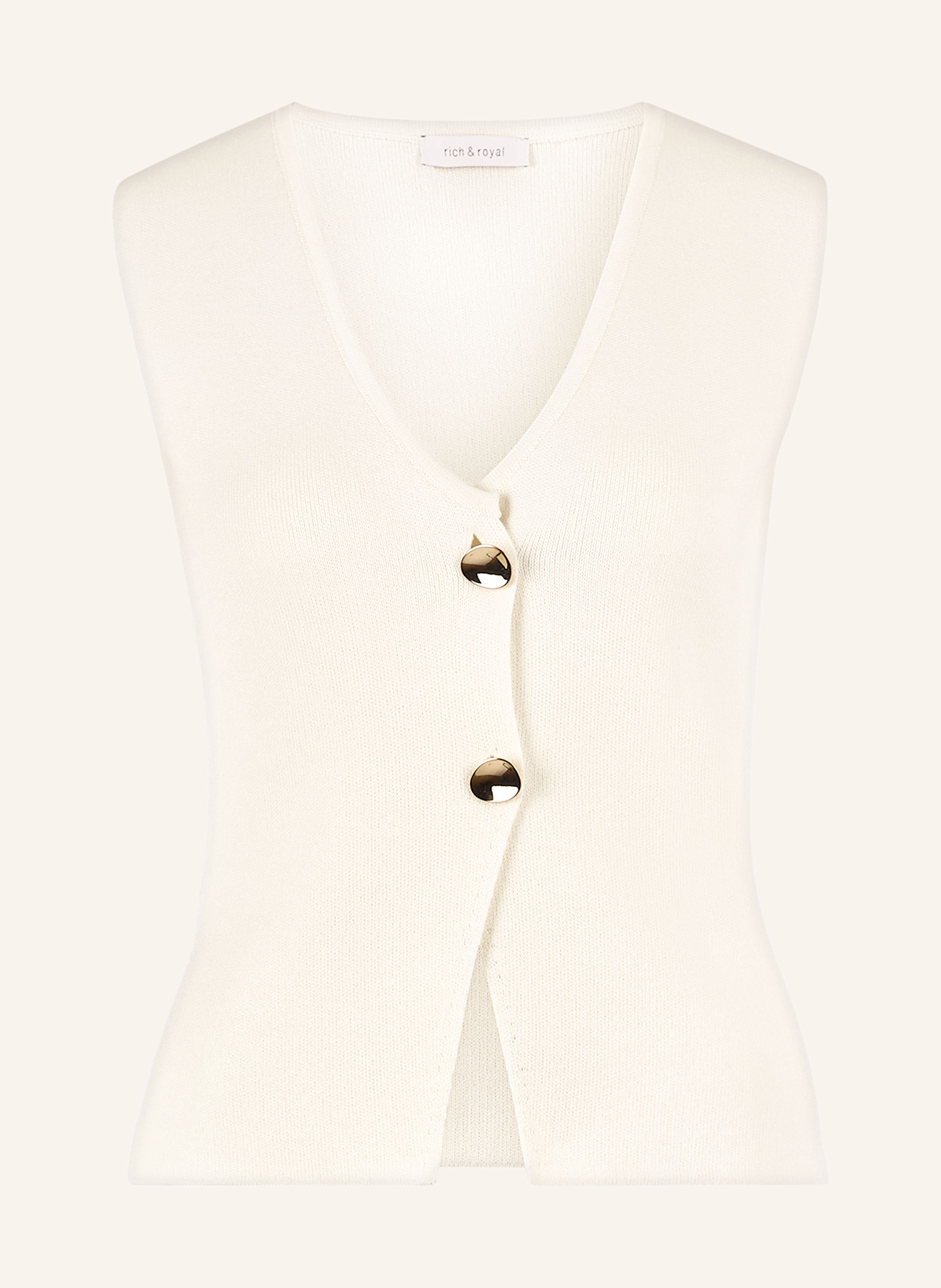 Вязаный жилет Rich & Royal, бежевый
Вязаный жилет Rich & Royal, бежевый