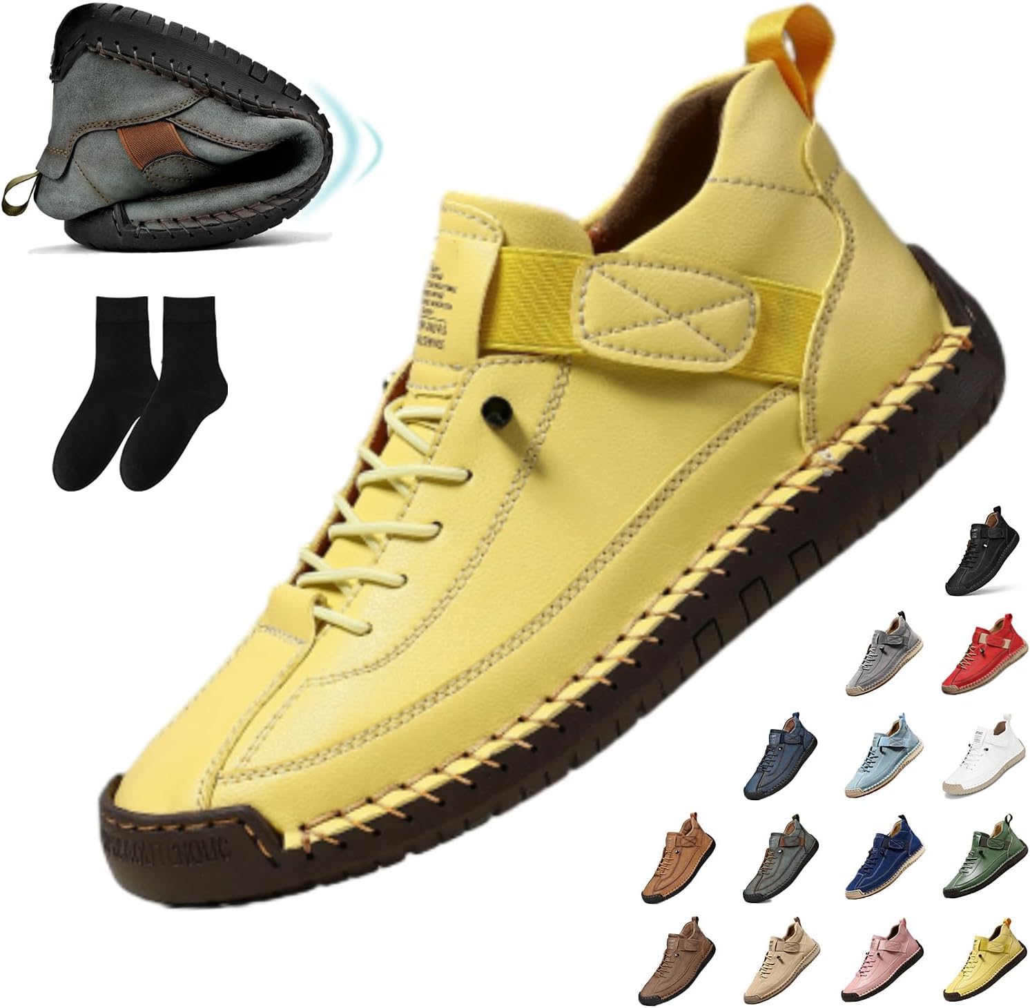 Женские повседневные ботинки-чукка на щиколотке, слипоны, дышащие лоферы, ручной работы кроссовки, средние по высоте, для ходьбы и вождения, плоская подошва Generic, желтый
Женские повседневные ботинки-чукка на щиколотке, слипоны, дышащие лоферы, ручной работы кроссовки, средние по высоте, для ходьбы и вождения, плоская подошва Generic, желтый