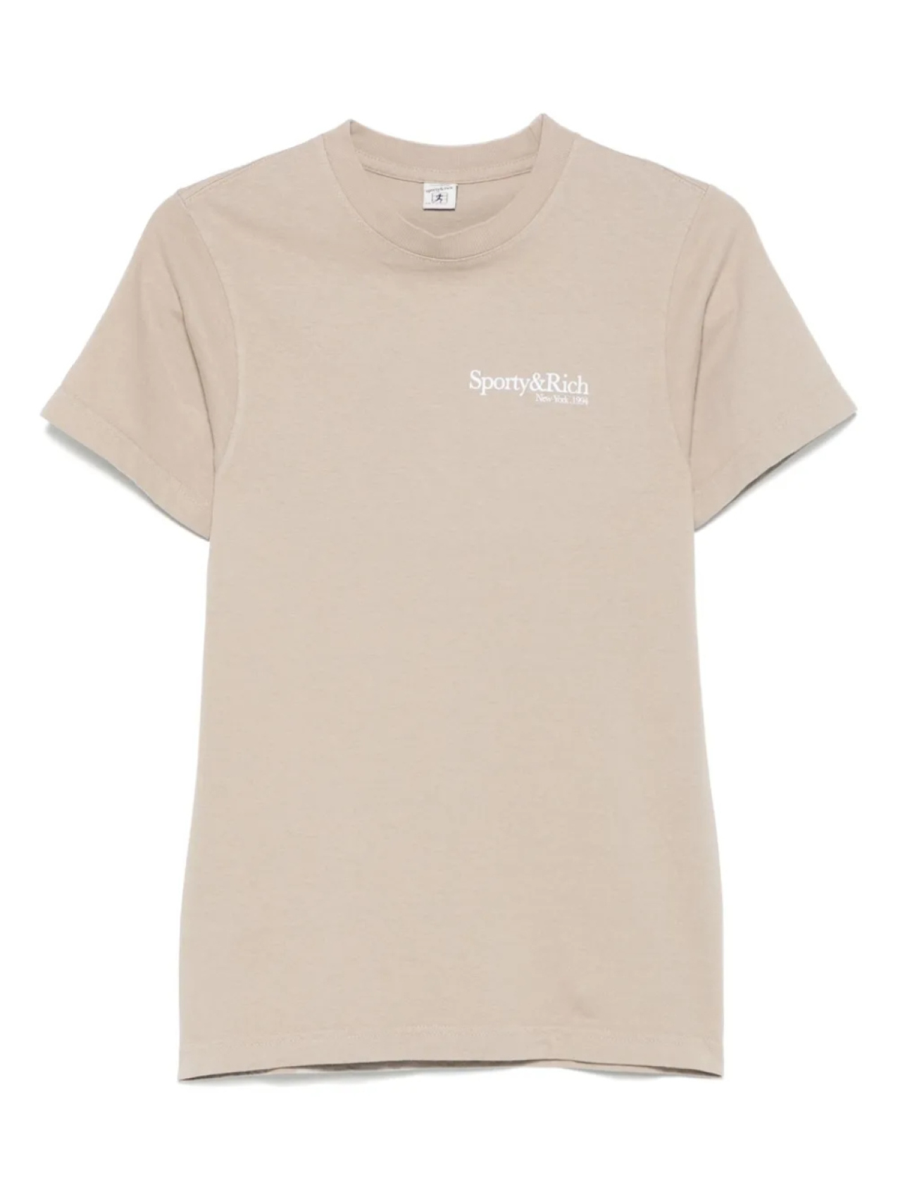 Футболка с логотипом Sporty & Rich, нейтральный 
Футболка с логотипом Sporty & Rich, нейтральный
