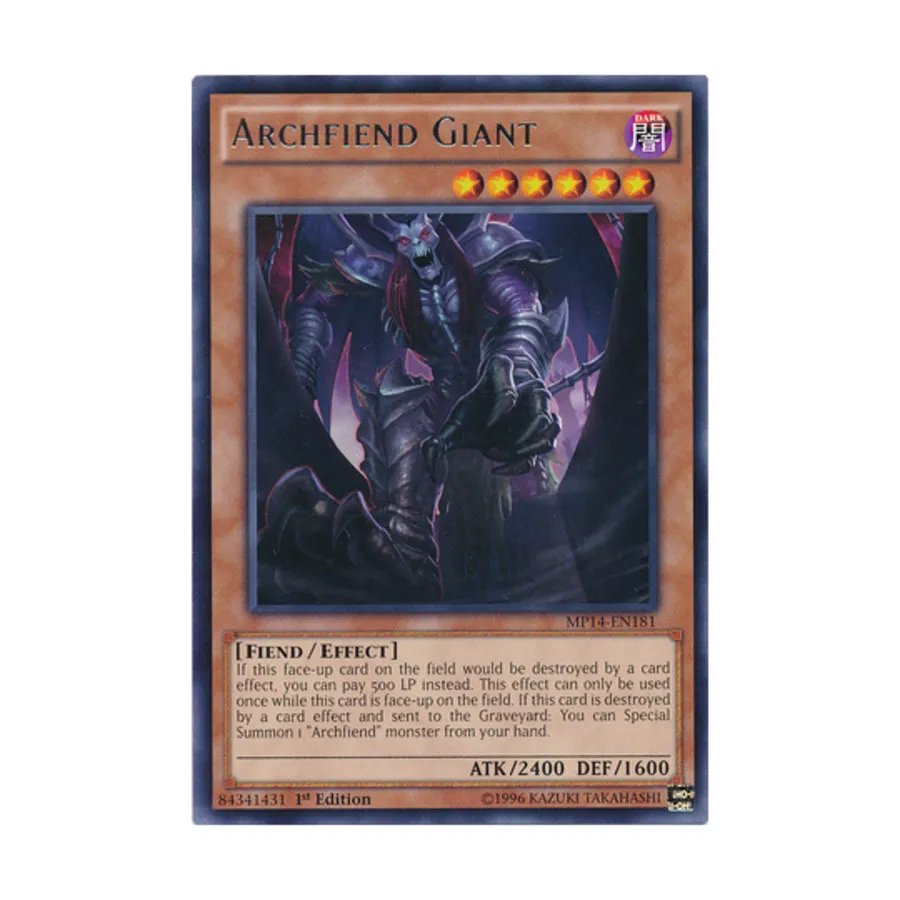 CCG Архидемон Гигант (Редкий), Yu-Gi-Oh - Mega-Tins 2014 - Singles
CCG Архидемон Гигант (Редкий), Yu-Gi-Oh - Mega-Tins 2014 - Singles