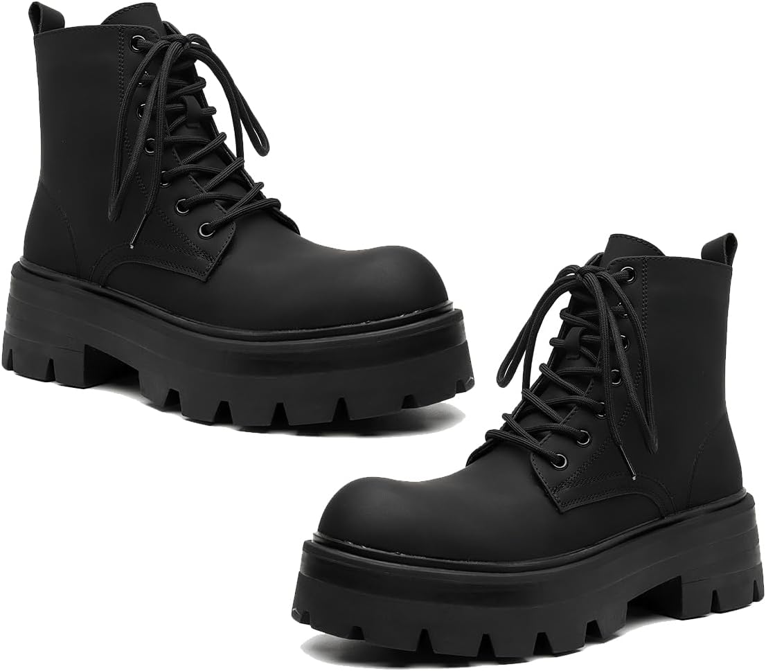 Мужские черные кожаные ботинки на шнуровке с платформой, боевые ботинки, оксфорды с платформой, классические туфли с круглым носком на шнуровке - удобные, с нескользящей подошвой и массивным каблуком Generic
Мужские черные кожаные ботинки на шнуровке с платформой, боевые ботинки, оксфорды с платформой, классические туфли с круглым носком на шнуровке - удобные, с нескользящей подошвой и массивным каблуком Generic