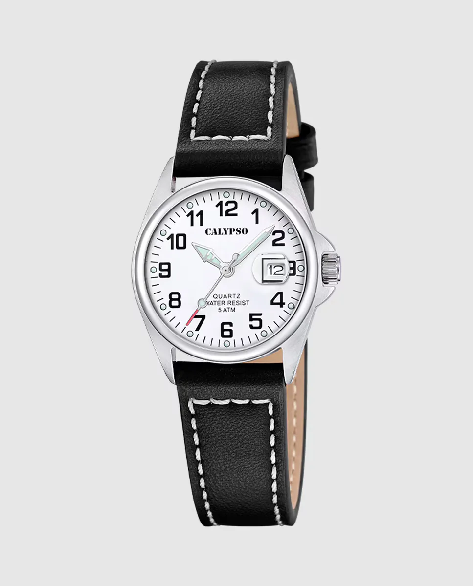 K5871/1 Базовые женские кожаные часы черного цвета Calypso
K5871/1 Базовые женские кожаные часы черного цвета Calypso