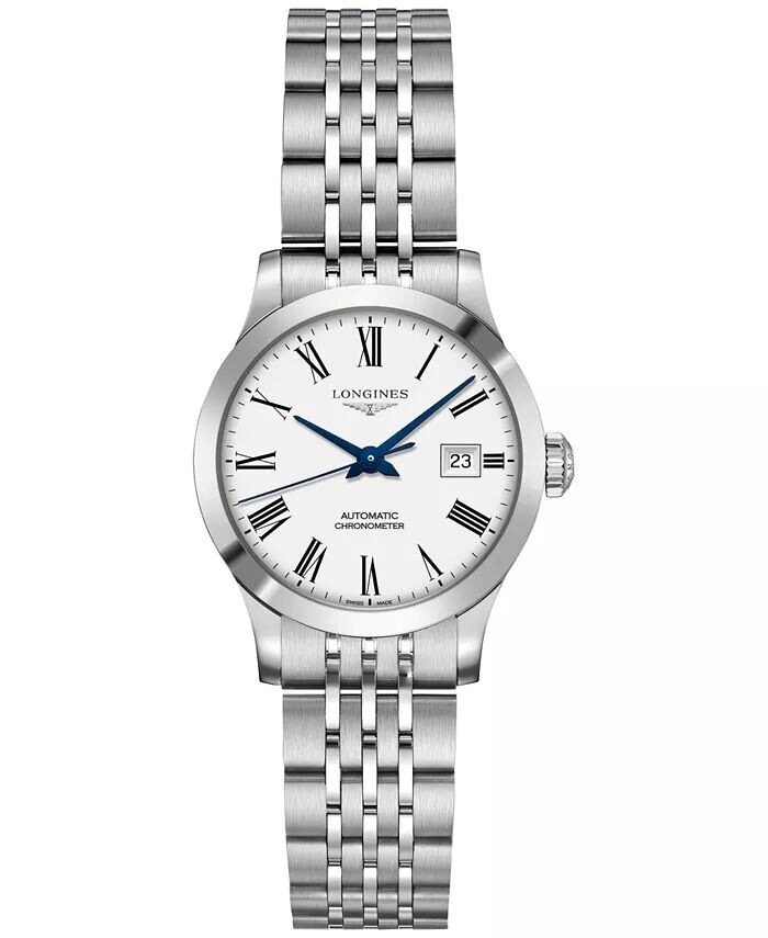 Женские швейцарские автоматические часы с хронометром и браслетом из нержавеющей стали, 30 мм Longines
Женские швейцарские автоматические часы с хронометром и браслетом из нержавеющей стали, 30 мм Longines