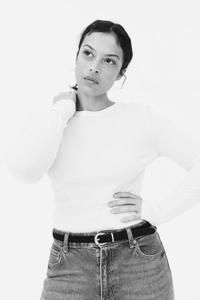 Хлопковая рубашка в рубчик H&M, белый
Хлопковая рубашка в рубчик H&M, белый