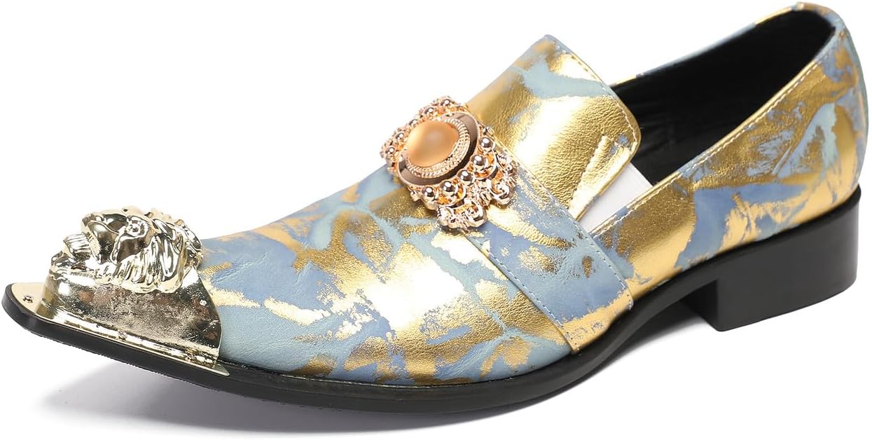 Мужские лоферы Santimon, праздничные, повседневные, с металлическим носком, драконовой отделкой, кожаные с кристаллами и бусинами, пенни-лоферы в западном стиле, диско-пром, золотые блестящие летние туфли для мальчиков
Мужские лоферы Santimon, праздничные, повседневные, с металлическим носком, драконовой отделкой, кожаные с кристаллами и бусинами, пенни-лоферы в западном стиле, диско-пром, золотые блестящие летние туфли для мальчиков