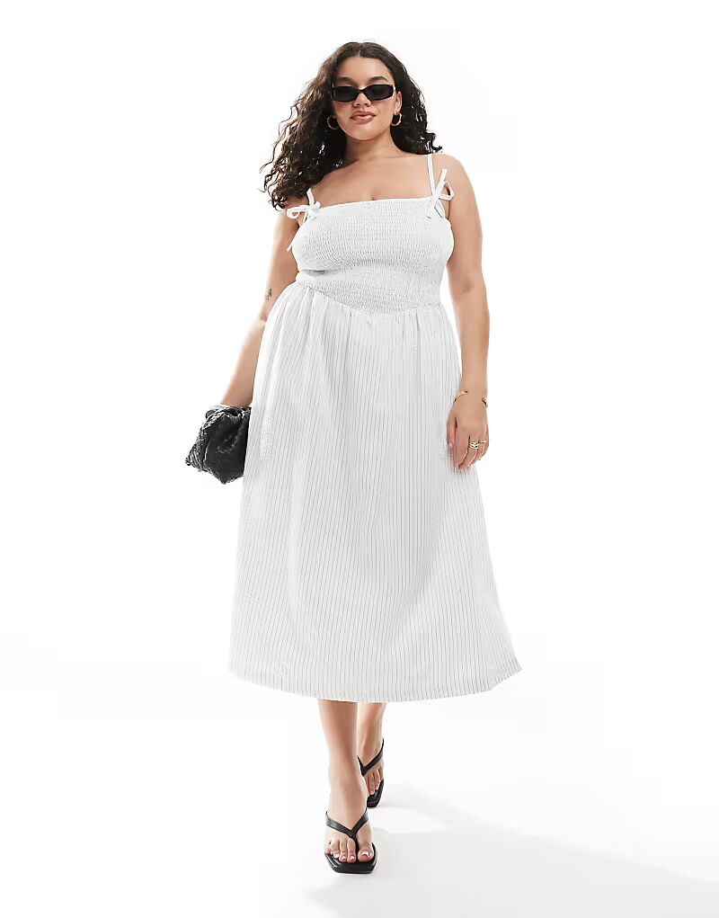 Эксклюзивное платье миди Renee Studio Plus со сборками в черно-белую полоску
Эксклюзивное платье миди Renee Studio Plus со сборками в черно-белую полоску