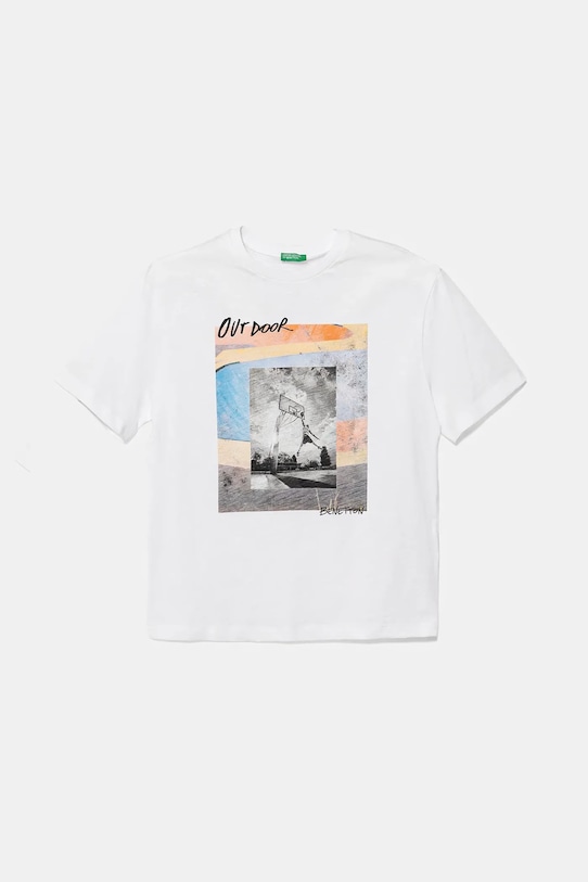 Детская хлопковая футболка United Colors Of Benetton, белый
Детская хлопковая футболка United Colors Of Benetton, белый