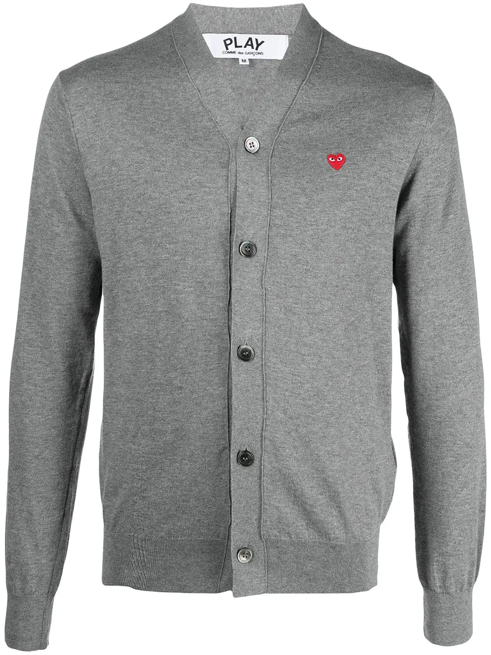 Кардиган на пуговицах с вышитым логотипом Comme Des Garçons Play, серый
Кардиган на пуговицах с вышитым логотипом Comme Des Garçons Play, серый