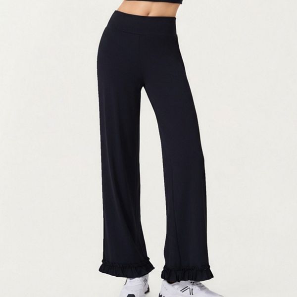 Женские брюки с высокой талией и широкими штанинами, с рюшами по низу Anna-Kaci, Black
Женские брюки с высокой талией и широкими штанинами, с рюшами по низу Anna-Kaci, Black