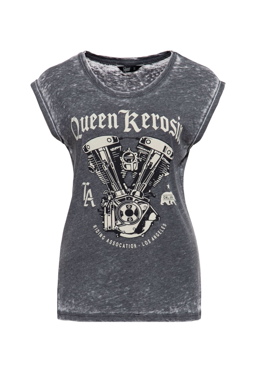 Рубашка с принтом Enzyme Wash Riding Association QUEEN KEROSIN, серый
Рубашка с принтом Enzyme Wash Riding Association QUEEN KEROSIN, серый