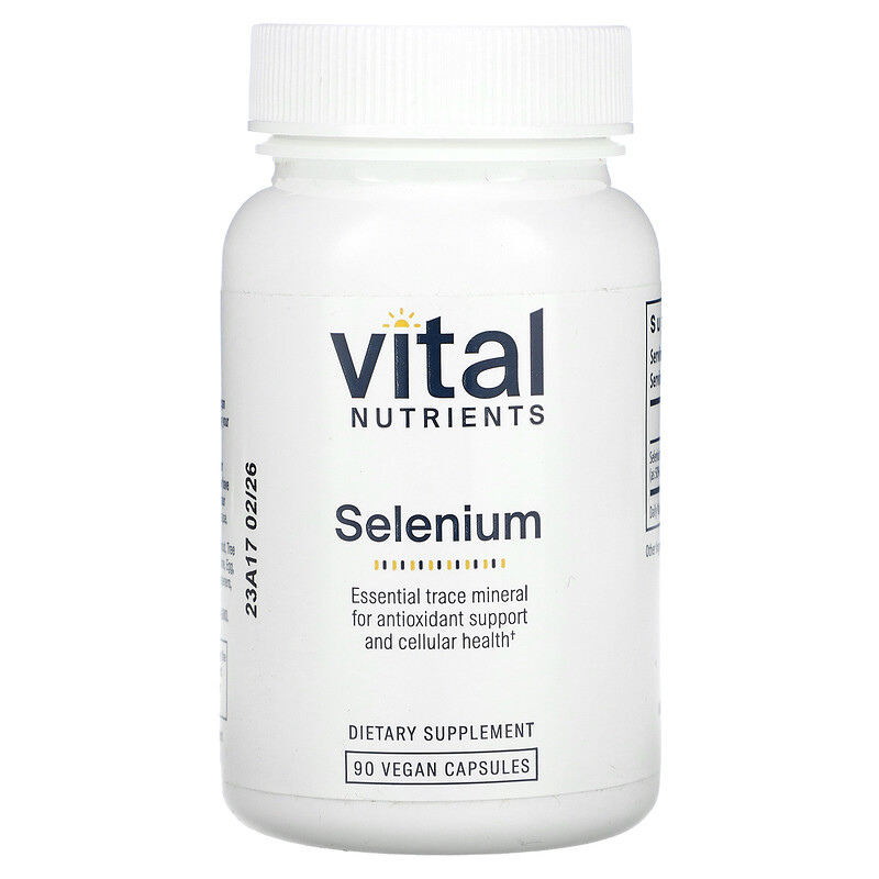 Vital Nutrients, Селен, 200 мкг, 90 веганских капсул
Vital Nutrients, Селен, 200 мкг, 90 веганских капсул