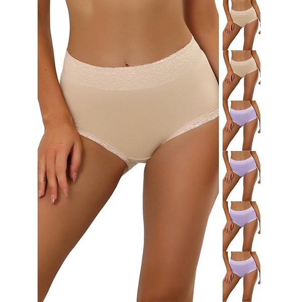 7 пар женских хлопковых трусиков с высокой талией, кружевной отделкой, эффектом контроля живота и полным покрытием Inspire Chic, Purple Beige
7 пар женских хлопковых трусиков с высокой талией, кружевной отделкой, эффектом контроля живота и полным покрытием Inspire Chic, Purple Beige