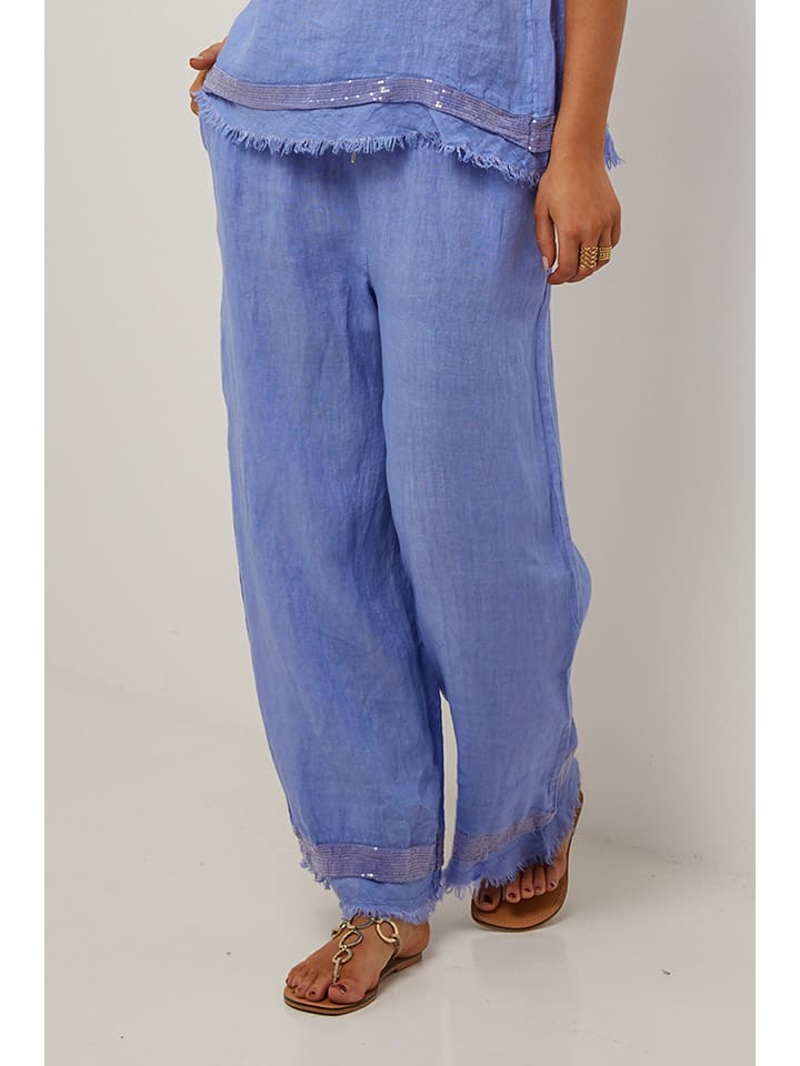 Льняные брюки синего цвета Le Monde du Lin
Льняные брюки синего цвета Le Monde du Lin