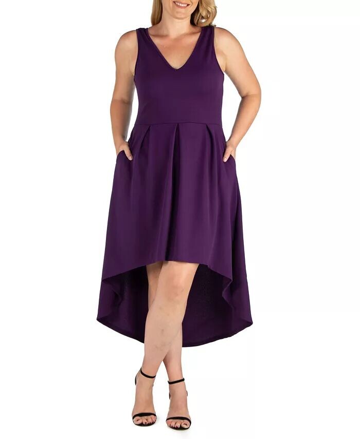 Женское вечернее платье больших размеров High Low 24seven Comfort Apparel, фиолетовый
Женское вечернее платье больших размеров High Low 24seven Comfort Apparel, фиолетовый