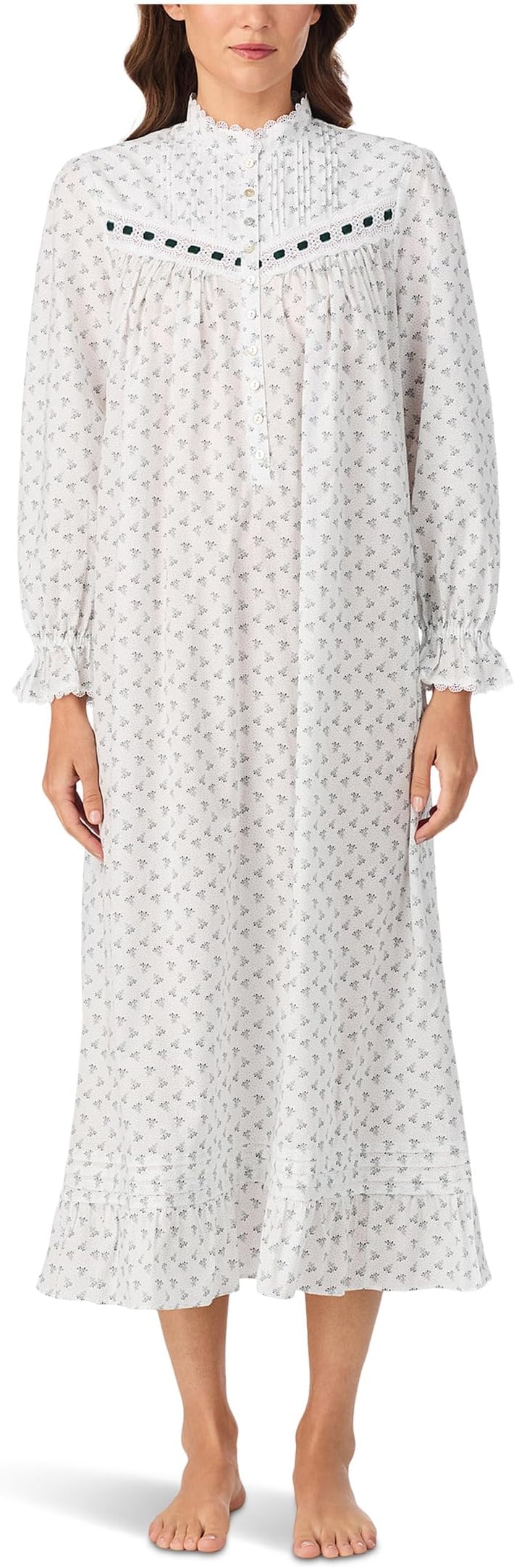 Женская хлопковая батистовая ночная рубашка с высоким воротом, 50 дюймов Eileen West, White Ground Mistletoe
Женская хлопковая батистовая ночная рубашка с высоким воротом, 50 дюймов Eileen West, White Ground Mistletoe