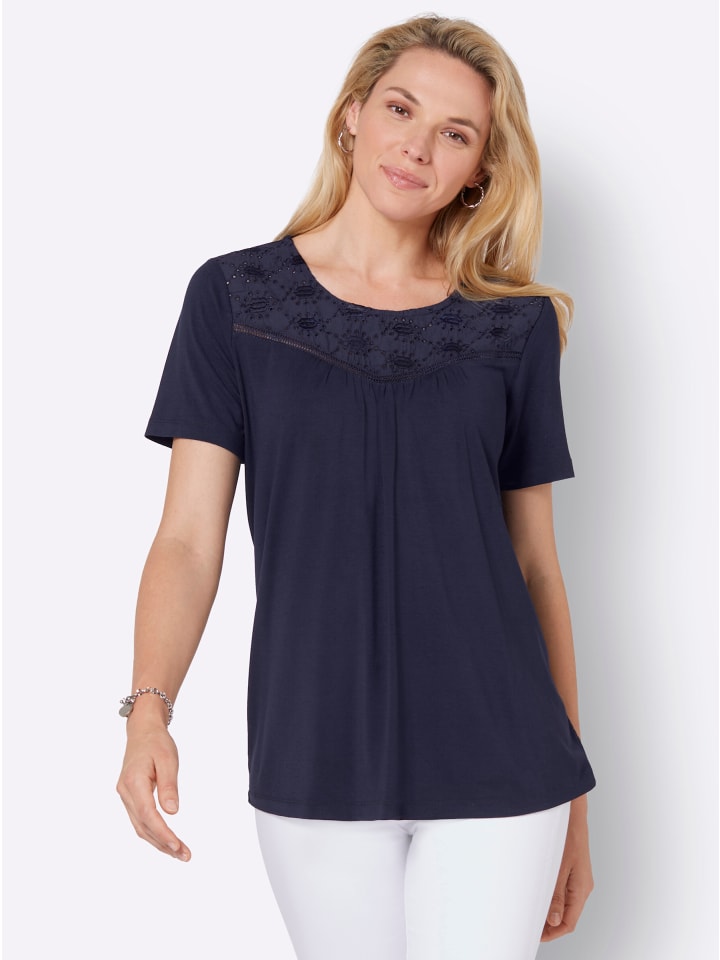 Рубашка с круглым вырезом темно-синего цвета WITT WEIDEN
Рубашка с круглым вырезом темно-синего цвета WITT WEIDEN