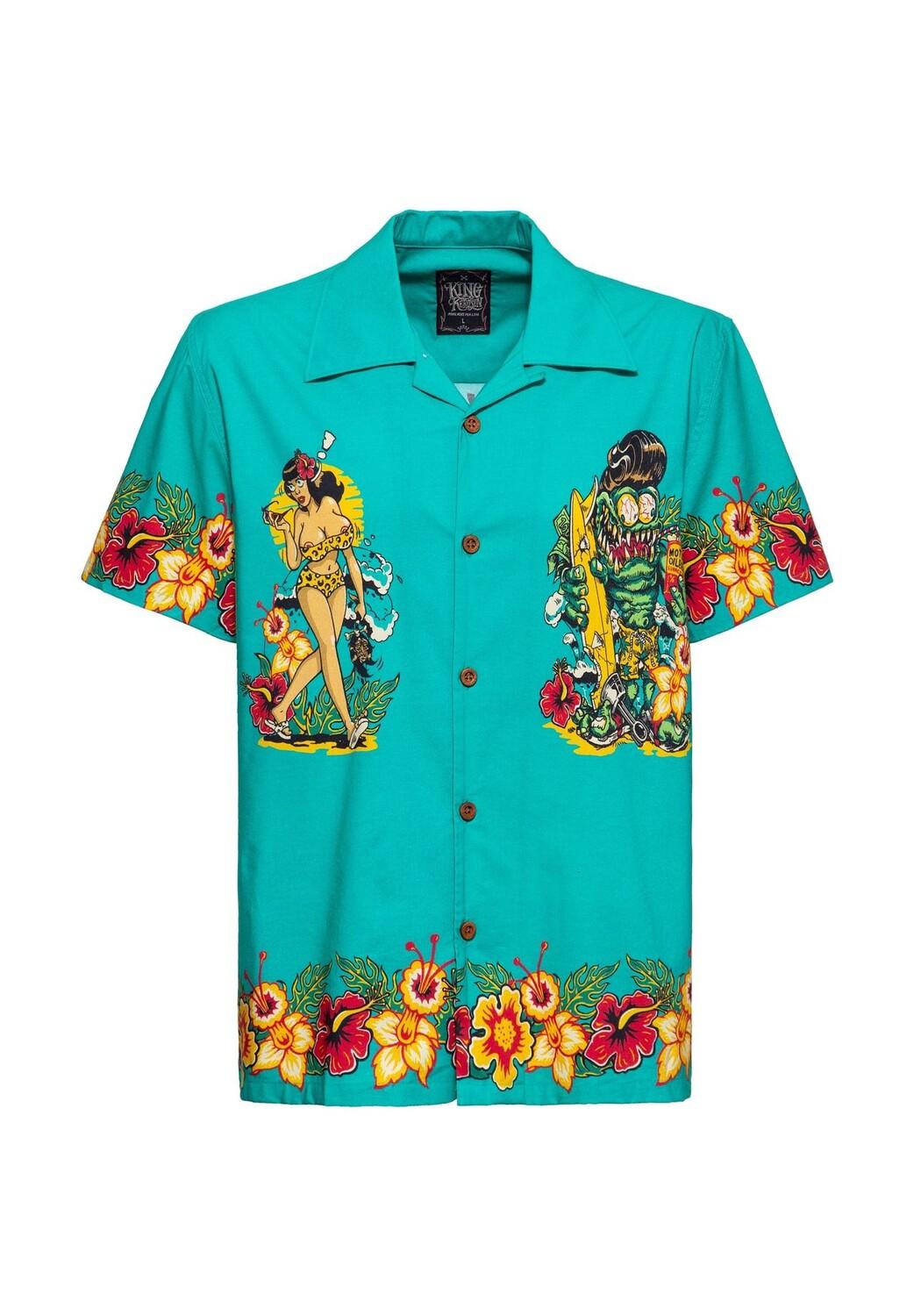 Рубашка с коротким рукавом из натурального хлопка I Make My Dreams Come True KING KEROSIN, бирюзовый
Рубашка с коротким рукавом из натурального хлопка I Make My Dreams Come True KING KEROSIN, бирюзовый