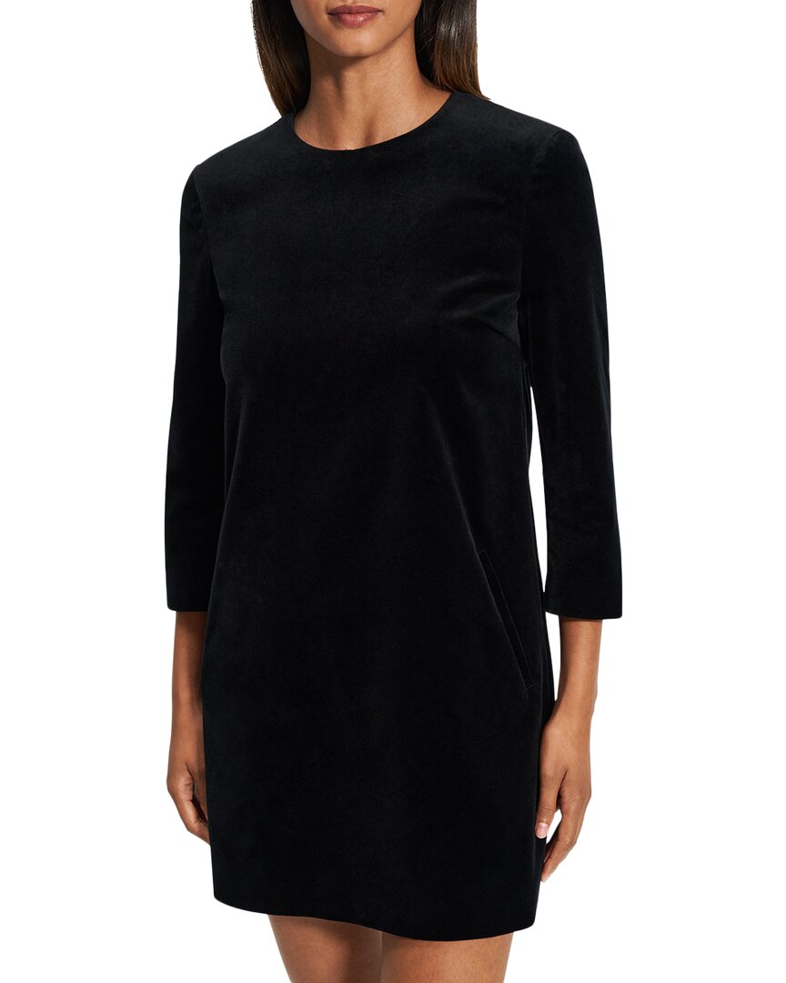 Платье из бархата с короткими рукавами Theory, черный
Платье из бархата с короткими рукавами Theory, черный