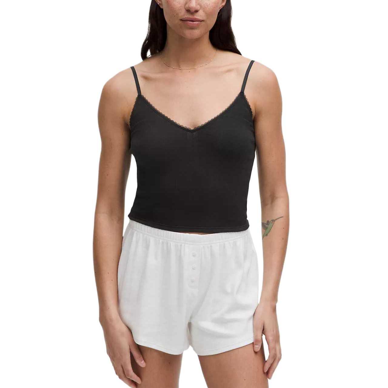 Хлопковая майка-ками Pointelle Lululemon, черный
Хлопковая майка-ками Pointelle Lululemon, черный