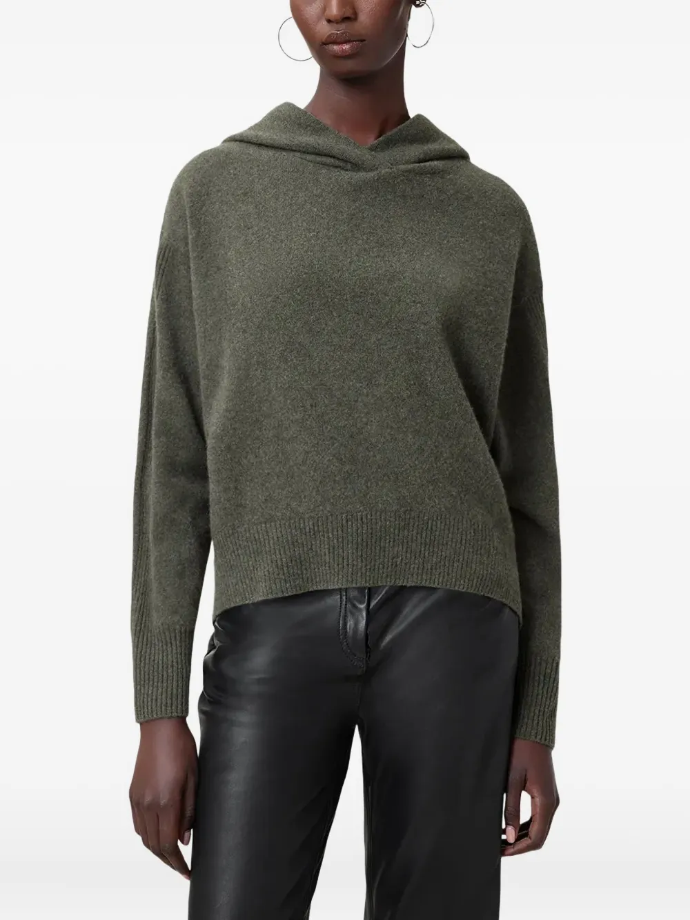 Толстовка с капюшоном AllSaints, зеленый 
Толстовка с капюшоном AllSaints, зеленый