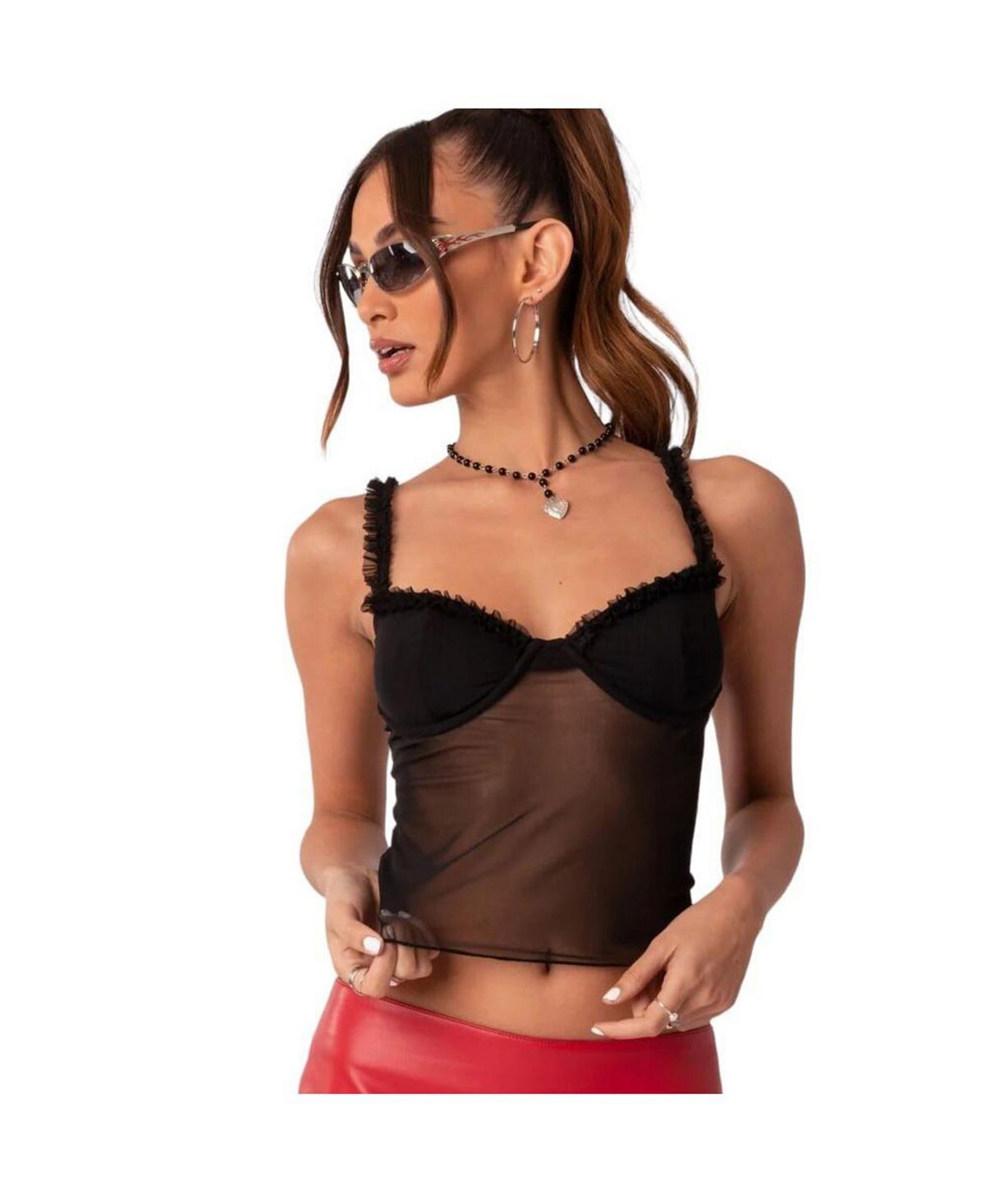 Женский бюстгальтер из прозрачной сетки Mercy Edikted, черный
Женский бюстгальтер из прозрачной сетки Mercy Edikted, черный