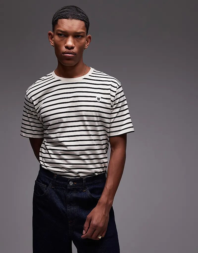 Футболка Double A By Wood с логотипом Wood ace из хлопка в черно-белую полоску
Футболка Double A By Wood с логотипом Wood ace из хлопка в черно-белую полоску