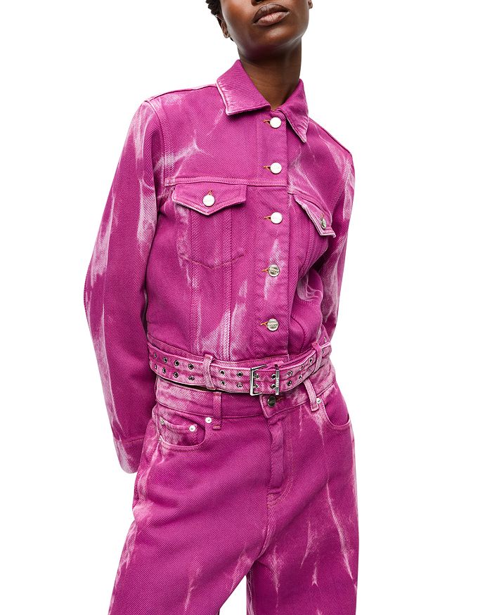 Перекрашенный джинсовый жакет с поясом GANNI, фиолетовый
Перекрашенный джинсовый жакет с поясом GANNI, фиолетовый