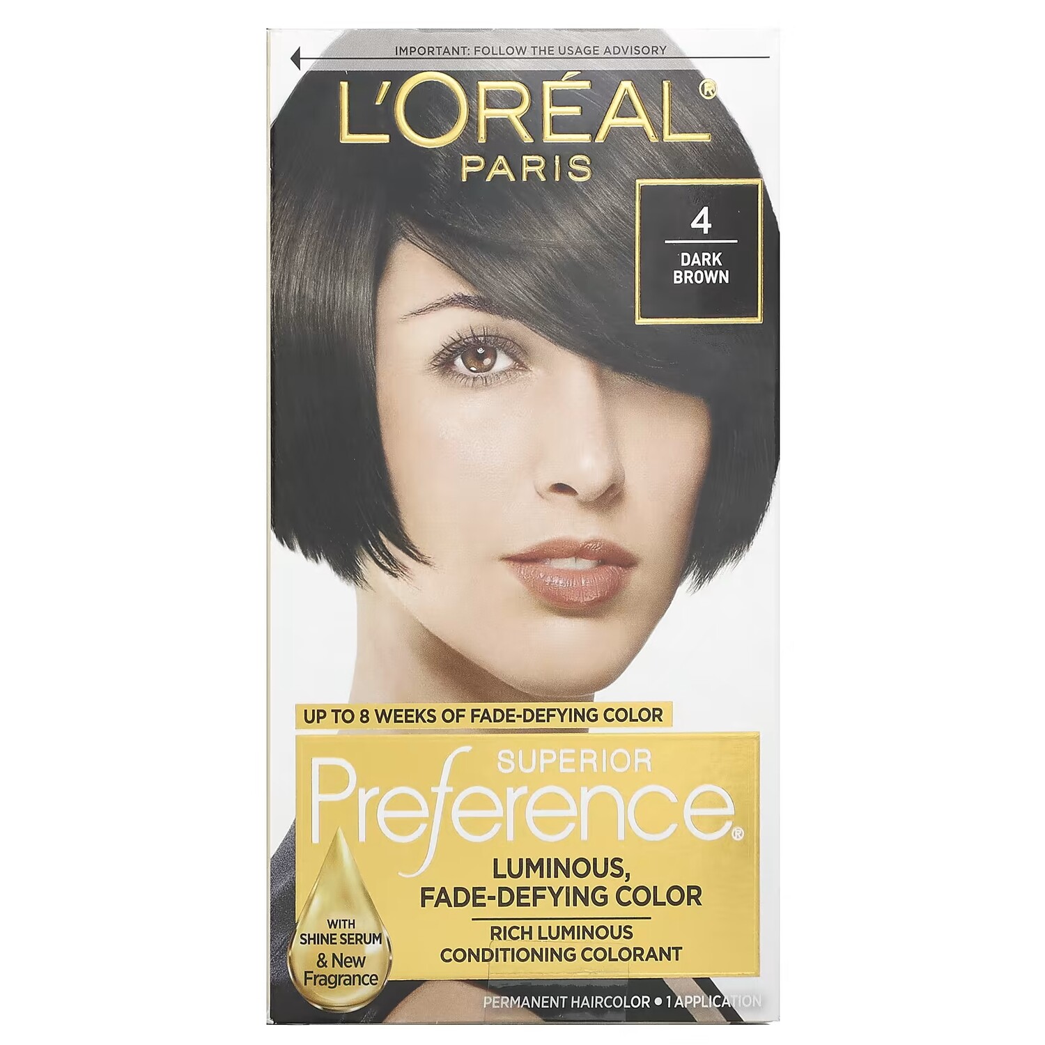 Краска для волос L'Oréal Superior Preference Luminous 4 темно-коричневый 
Краска для волос L'Oréal Superior Preference Luminous 4 темно-коричневый