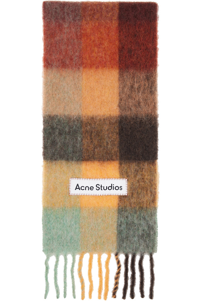 Acne Studios Коричневый мохеровый клетчатый шарф
Acne Studios Коричневый мохеровый клетчатый шарф
