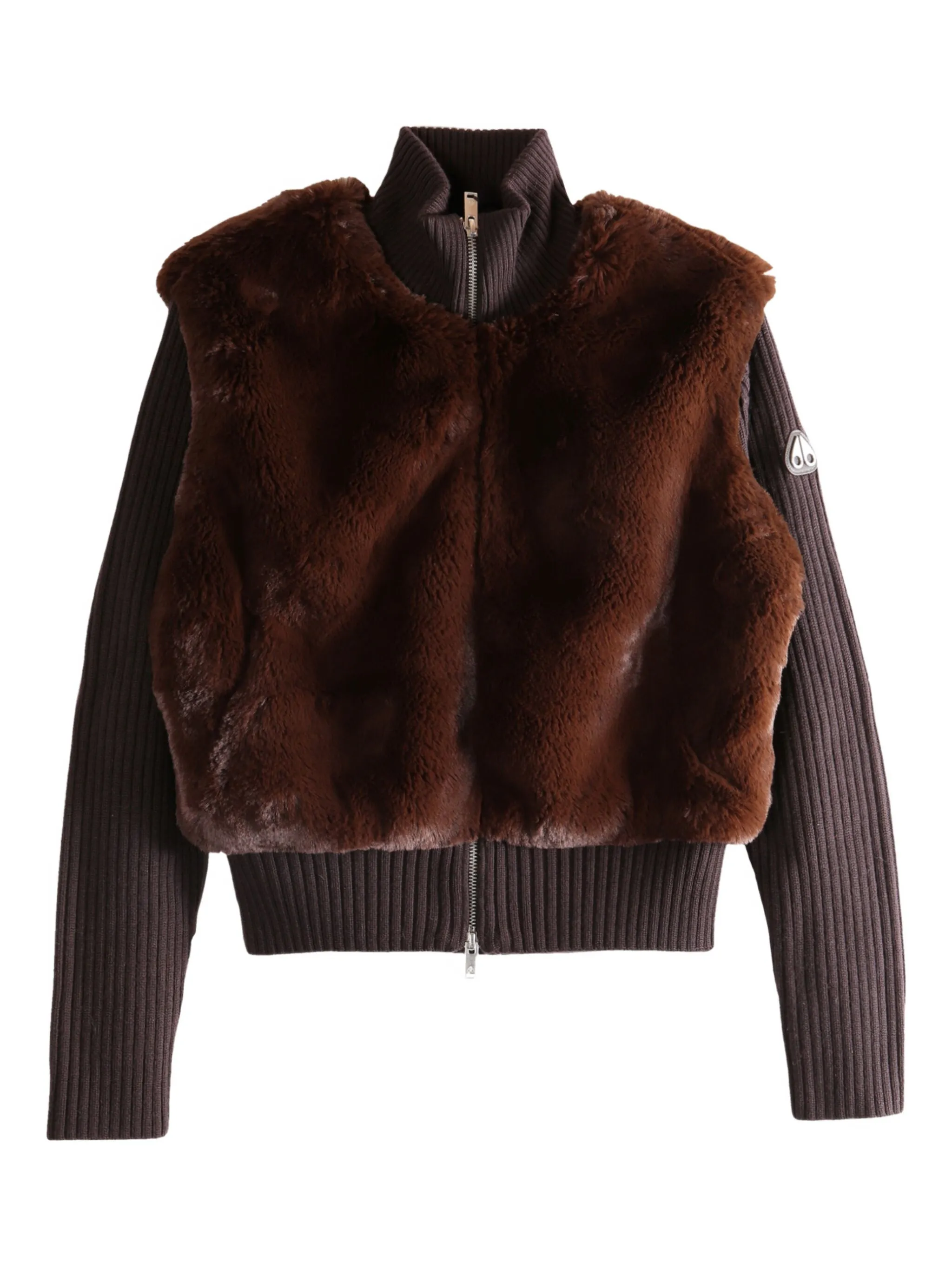 Свитер с меховой молнией Moose Knuckles, коричневый
Свитер с меховой молнией Moose Knuckles, коричневый