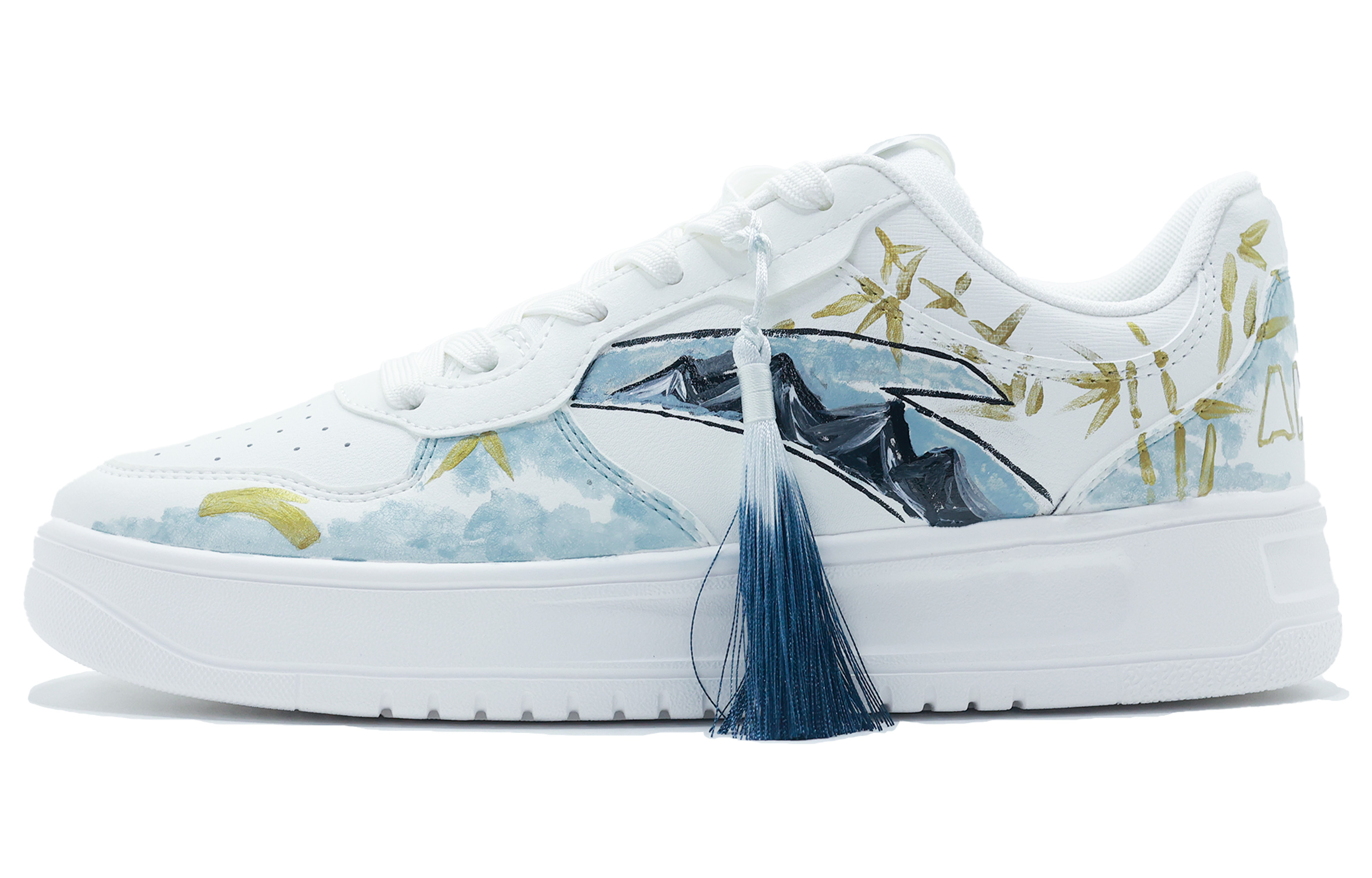 ANTA Кроссовки для скейтбординга с амортизацией и дышащими свойствами, мужские, синие и белые 
ANTA Кроссовки для скейтбординга с амортизацией и дышащими свойствами, мужские, синие и белые