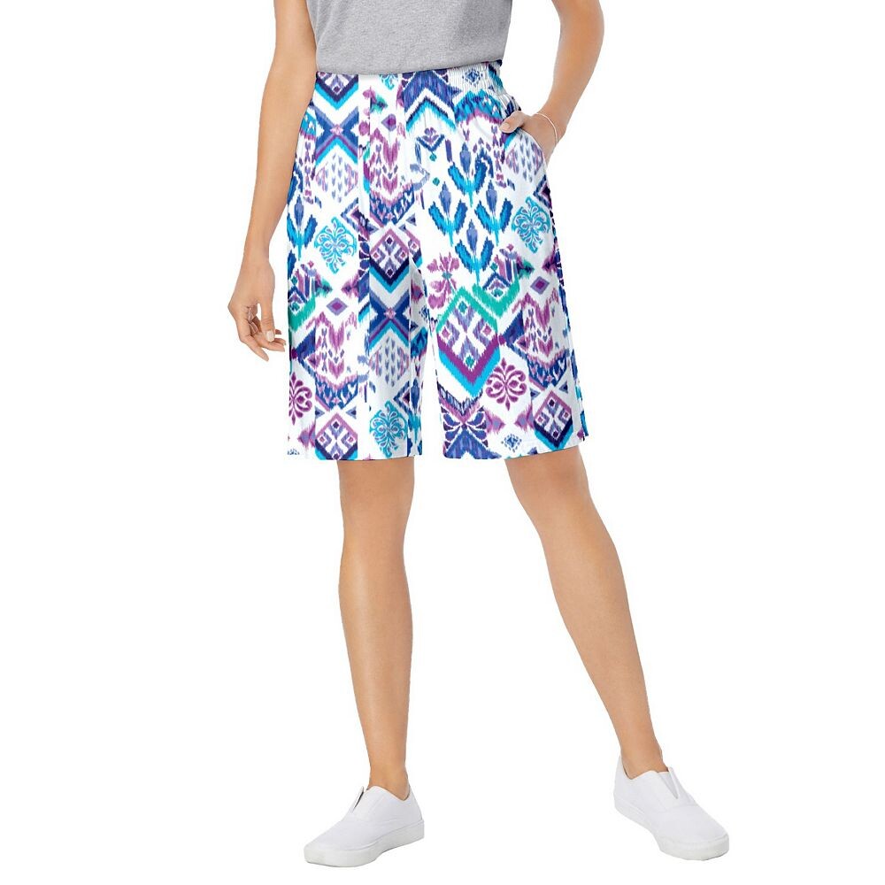 Женщина в женских трикотажных шортах больших размеров с эластичной резинкой на талии Woman Within, цвет White Multi Batik
Женщина в женских трикотажных шортах больших размеров с эластичной резинкой на талии Woman Within, цвет White Multi Batik