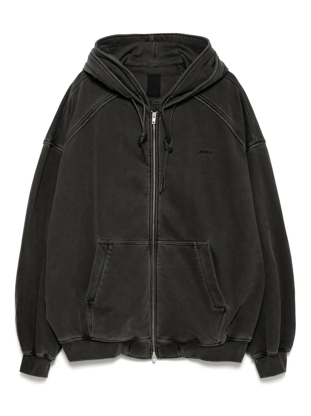 Худи на молнии с вышитым логотипом Juun.J, серый
Худи на молнии с вышитым логотипом Juun.J, серый