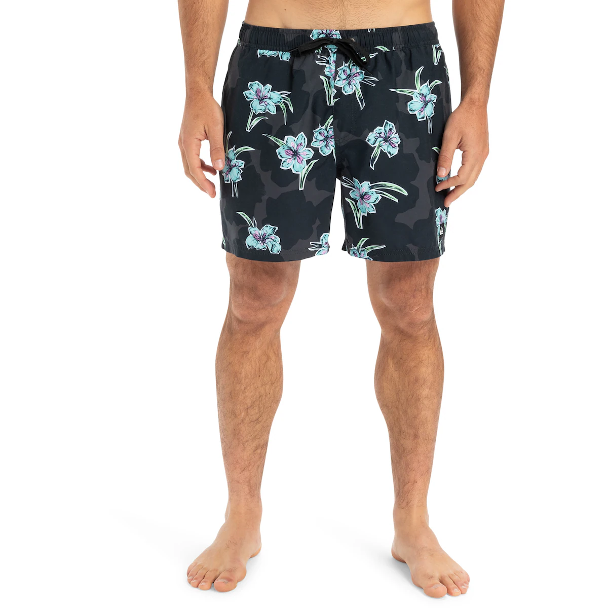 Мужские повседневные прямые 15-дюймовые плавательные шорты Quiksilver, черный/синий
Мужские повседневные прямые 15-дюймовые плавательные шорты Quiksilver, черный/синий