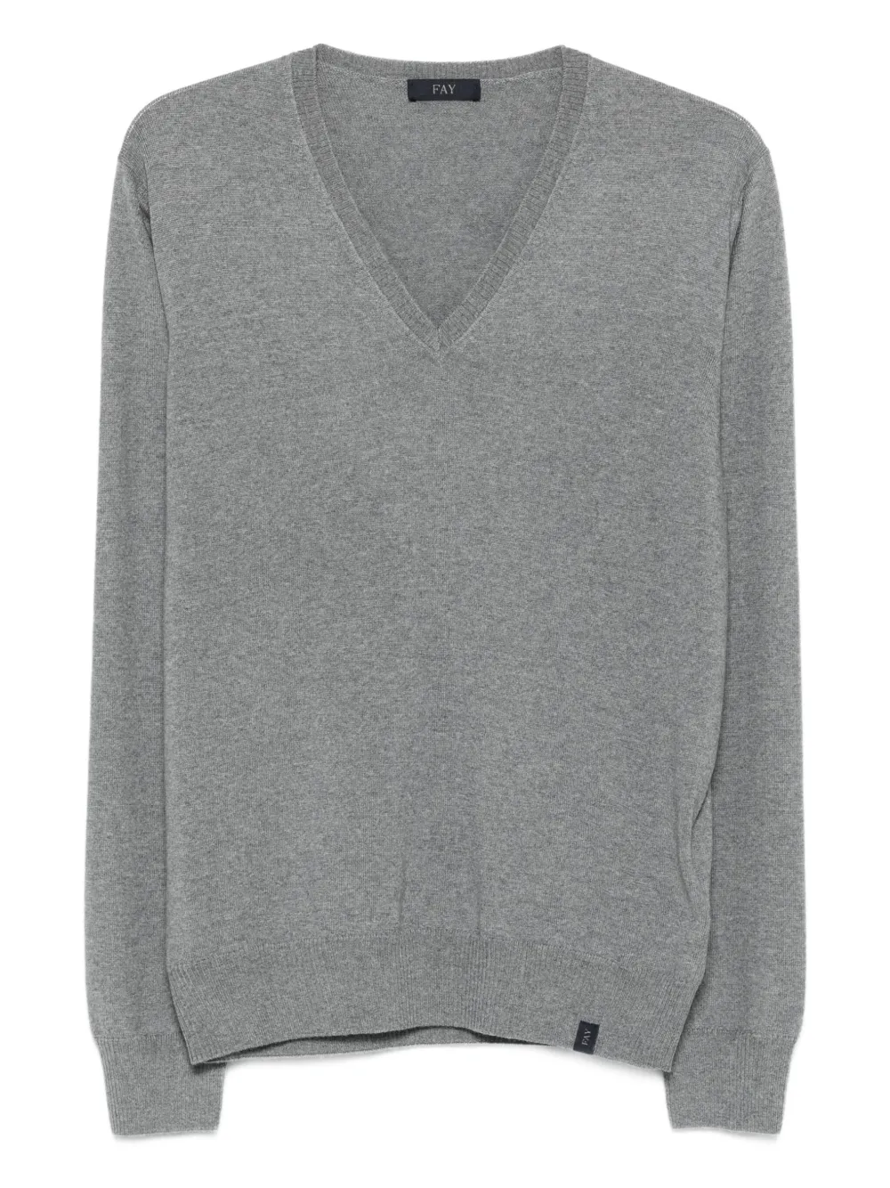 Шерстяной свитер с V-образным вырезом Fay, серый
Шерстяной свитер с V-образным вырезом Fay, серый