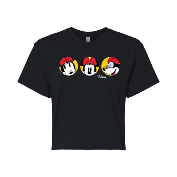 Укороченная футболка в горошек с Минни Маус для юниоров Disney, черный 
Укороченная футболка в горошек с Минни Маус для юниоров Disney, черный