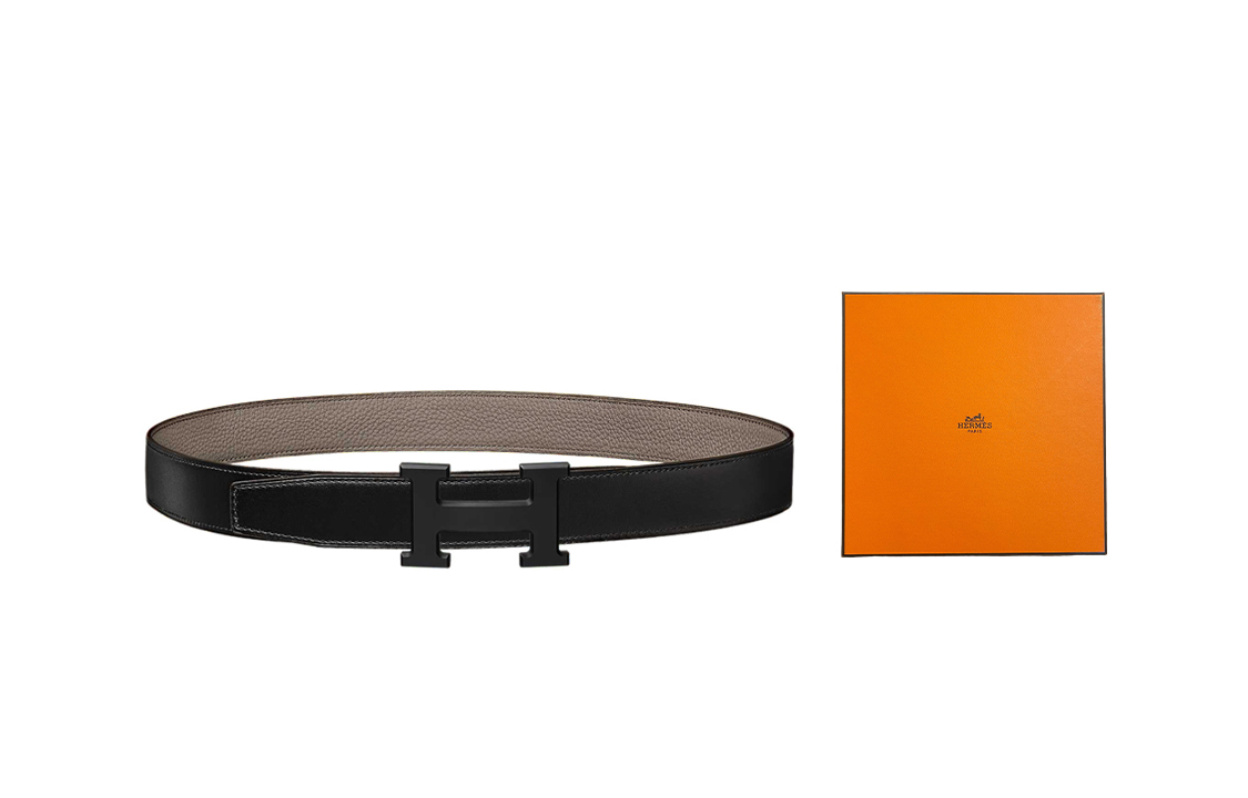Ремень Constance Togo из телячьей кожи HERMES, мужской, черный/оловянно-серый, ширина 3.2 см
Ремень Constance Togo из телячьей кожи HERMES, мужской, черный/оловянно-серый, ширина 3.2 см
