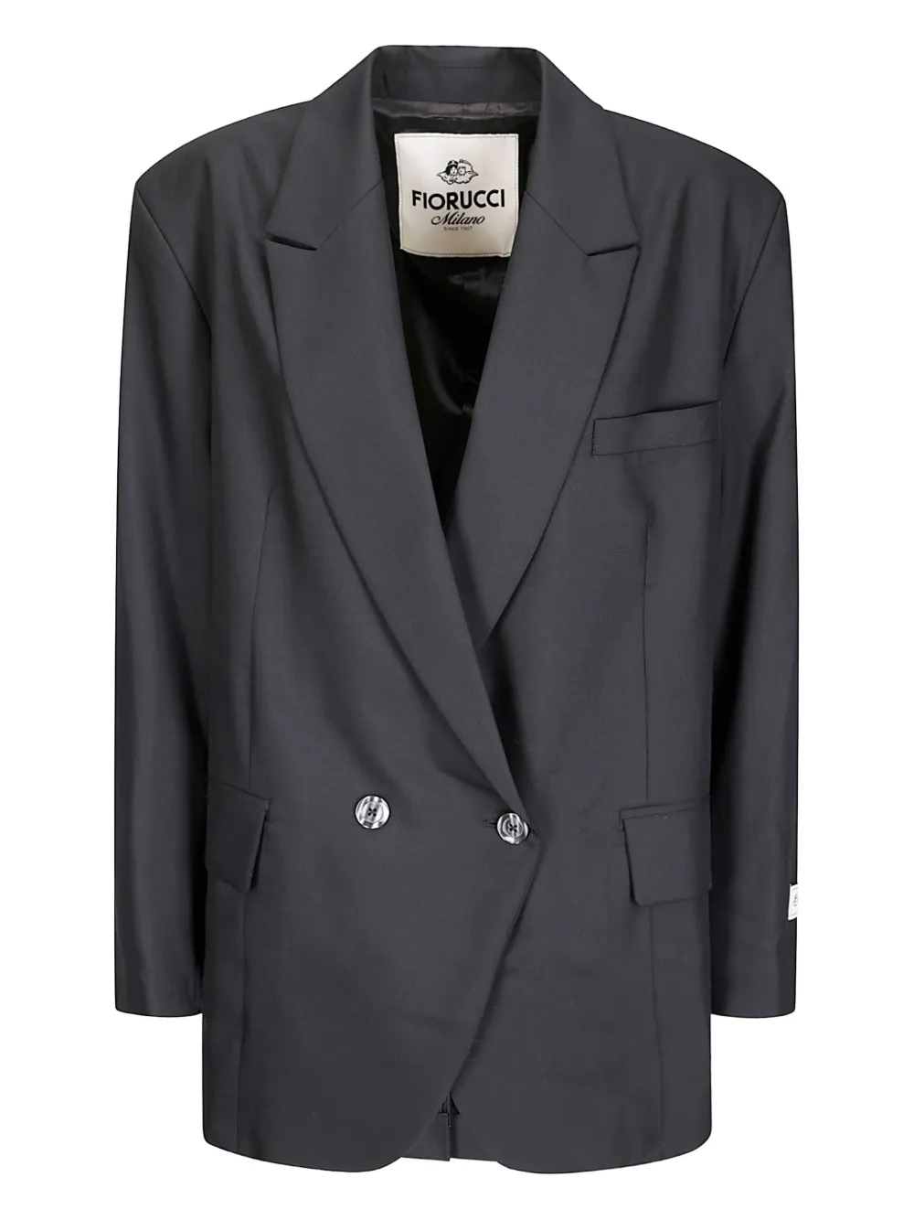 Двубортный шерстяной блейзер Fiorucci, черный 
Двубортный шерстяной блейзер Fiorucci, черный