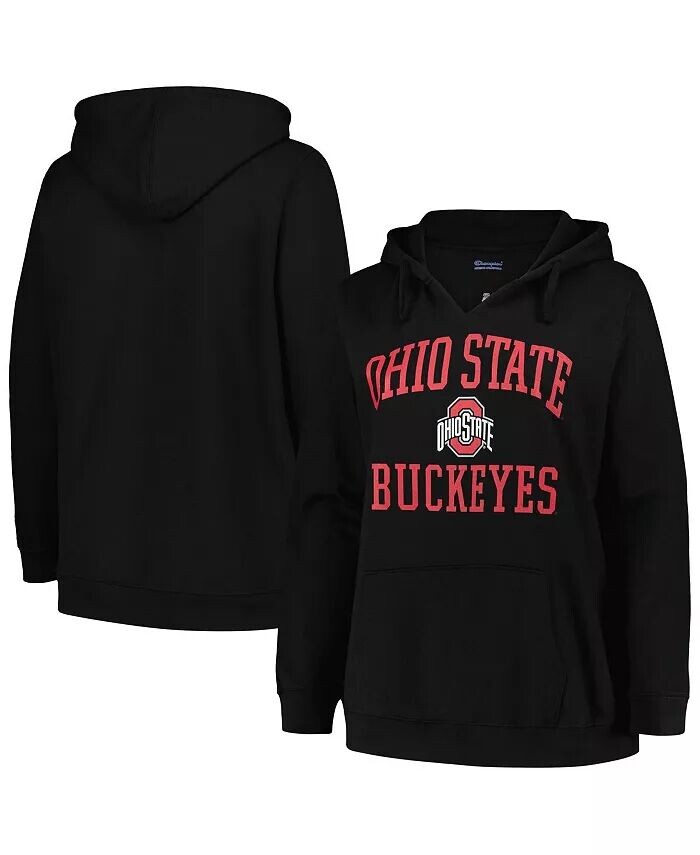 Женская черная толстовка с капюшоном Ohio State Buckeyes Plus Size Heart & Soul Notch Neck Champion
Женская черная толстовка с капюшоном Ohio State Buckeyes Plus Size Heart & Soul Notch Neck Champion