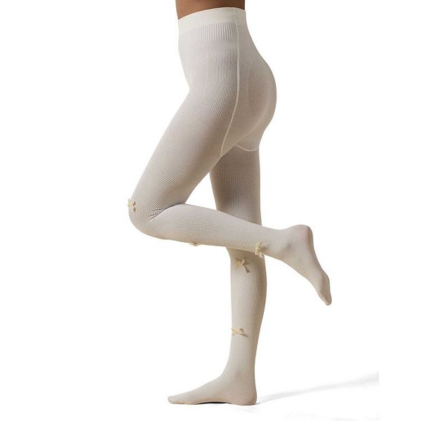 Женские ребристые колготки из хлопковой смеси с отделкой из бархатного банта Memoi, Ivory
Женские ребристые колготки из хлопковой смеси с отделкой из бархатного банта Memoi, Ivory