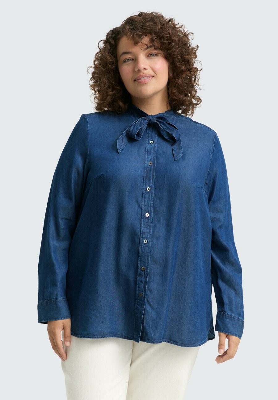 Блуза TOM TAILOR Button-down blouse, Blue Denim Dark Wash/Blue Denim
Блуза TOM TAILOR Button-down blouse, Blue Denim Dark Wash/Blue Denim