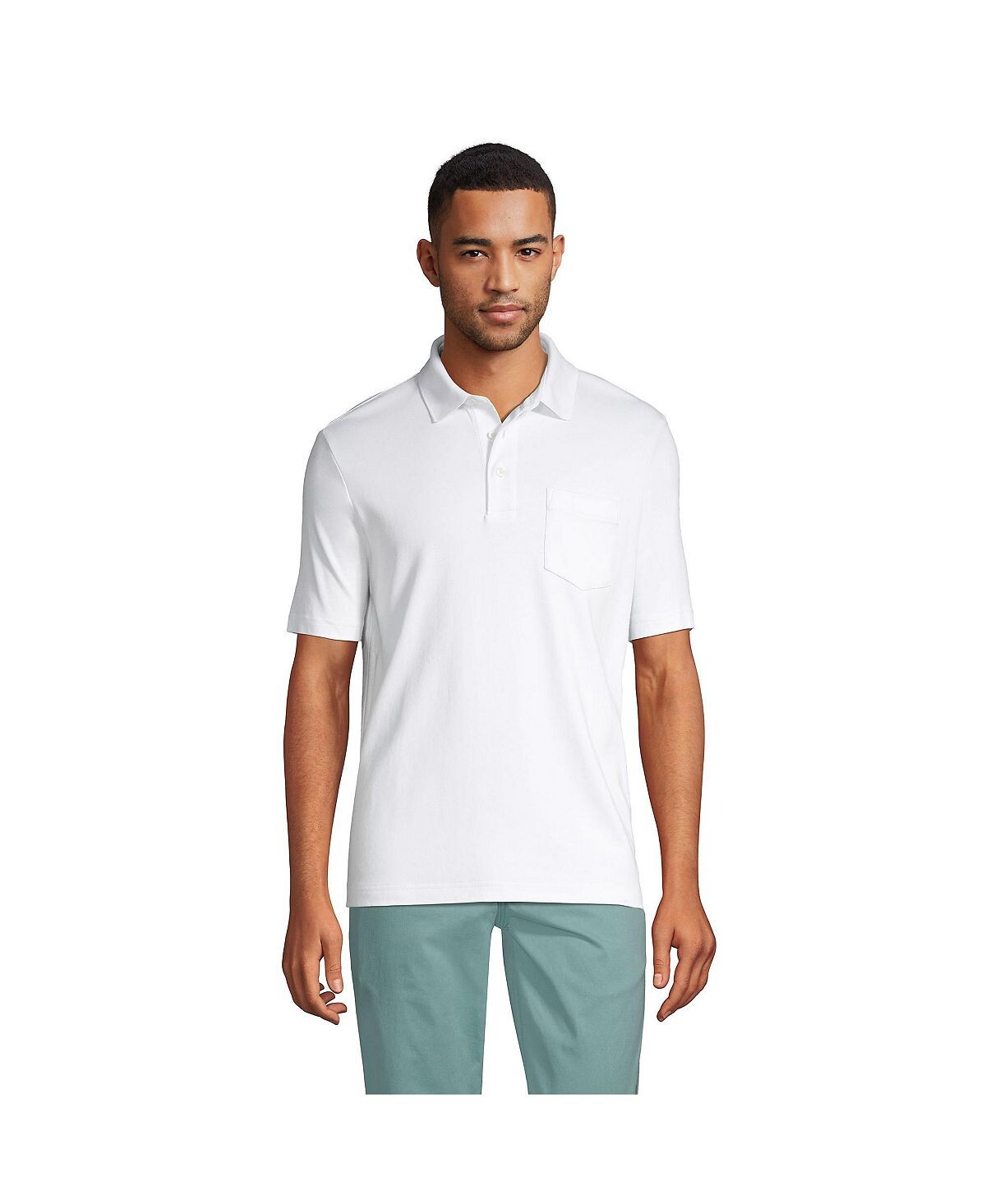 Мужская супермягкая рубашка-поло Supima с коротким рукавом и карманом Lands' End
Мужская супермягкая рубашка-поло Supima с коротким рукавом и карманом Lands' End