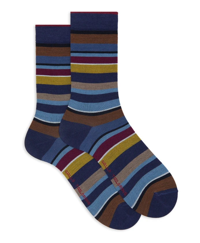 Короткие шерстяные полосатые носки Gallo, мультиколор
Короткие шерстяные полосатые носки Gallo, мультиколор