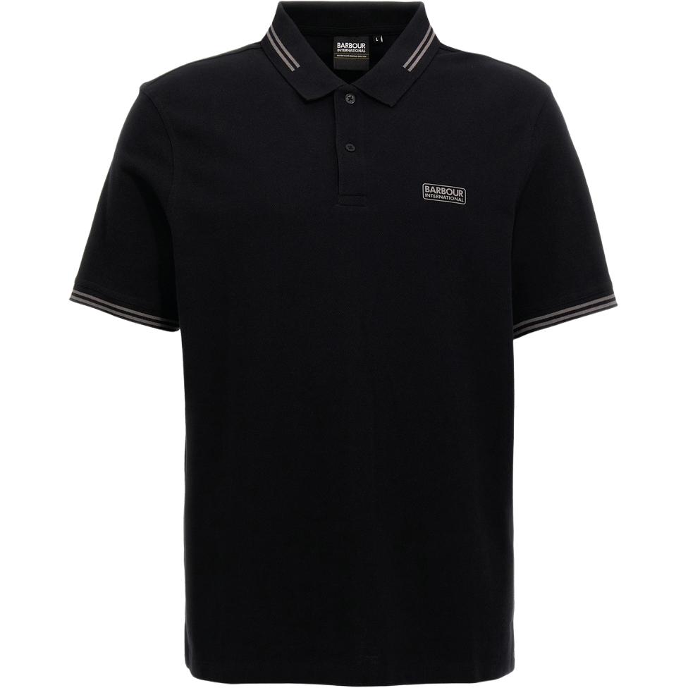 Базовый поло с короткими рукавами и контрастной отделкой BARBOUR, черный 
Базовый поло с короткими рукавами и контрастной отделкой BARBOUR, черный