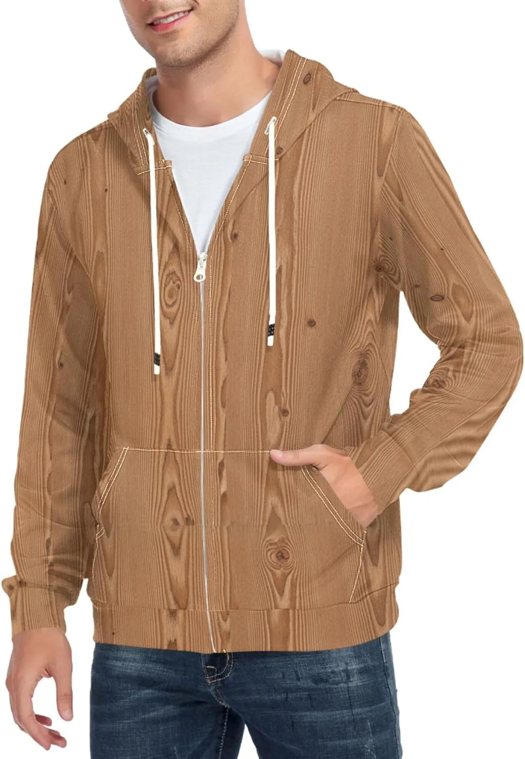 Мужская толстовка с капюшоном на молнии Wooden Planks, натуральная текстура, с карманом CUPADA
Мужская толстовка с капюшоном на молнии Wooden Planks, натуральная текстура, с карманом CUPADA