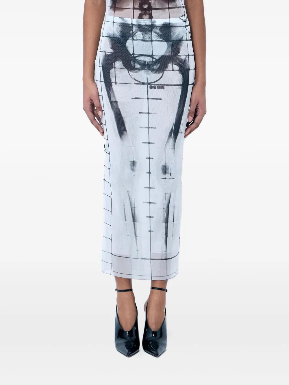 Юбка миди с абстрактным принтом Jean Paul Gaultier, синий
Юбка миди с абстрактным принтом Jean Paul Gaultier, синий