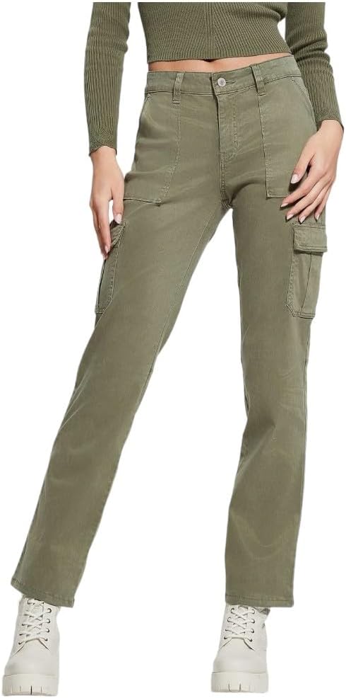 Джинсы GUESS Womens Sexy Cargo Straight, Lichen Leaf Green
Джинсы GUESS Womens Sexy Cargo Straight, Lichen Leaf Green