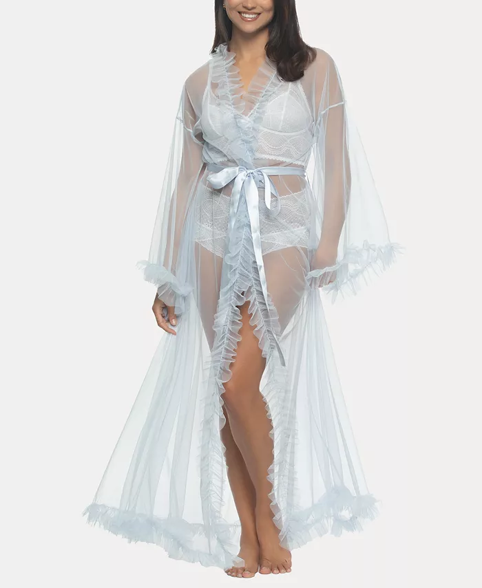 Женский пеньюар из тюля с широкими рукавами и оборками Jezebel, синий
Женский пеньюар из тюля с широкими рукавами и оборками Jezebel, синий