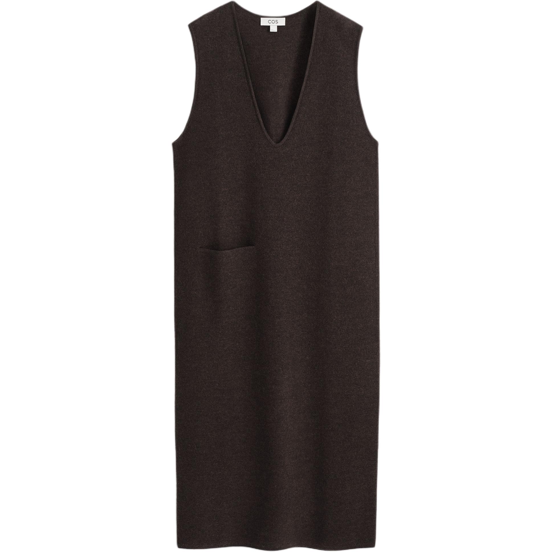 COS Женское платье без рукавов темно-коричневого цвета
COS Женское платье без рукавов темно-коричневого цвета